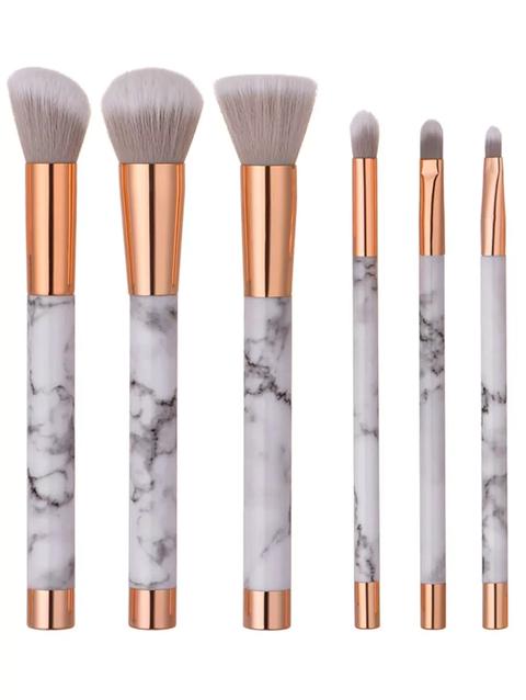 6 Pieces Marble Pattern Makeup Brush Set