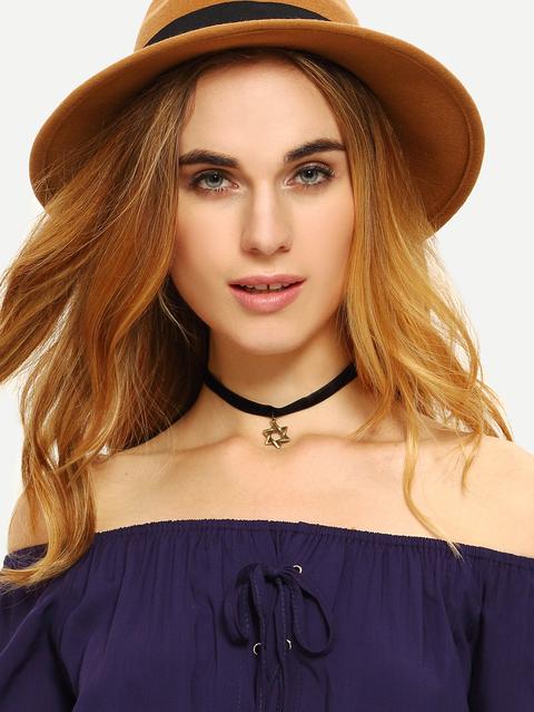 Collar Hueco Pentanstar Velvet Choker