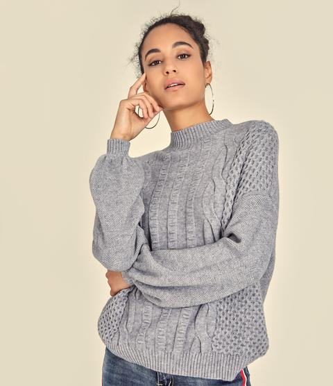 Maglione Con Trecce