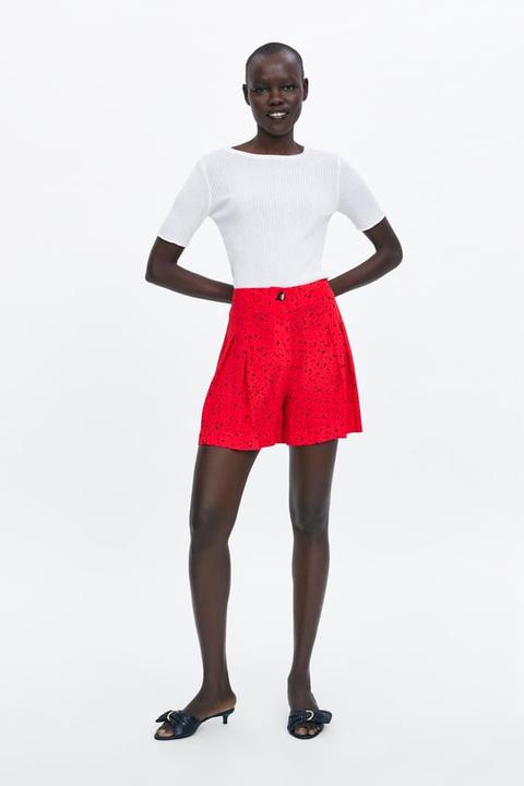 Loose-fitting Bermuda Shorts With Button