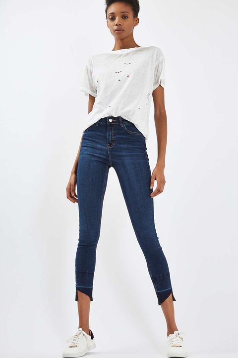 Moto Asymmetric Raw Hem Jamie Jeans