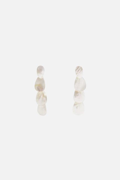 zara shell earrings