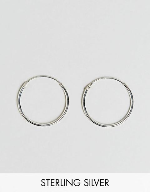 Kingsley Ryan Sterling Silver 20mm Fine Hoop Earrings