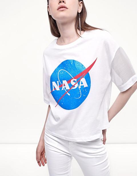 Camiseta Nasa Mangas Organza