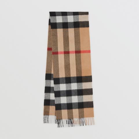 The Large Classic Cashmere Scarf In Check