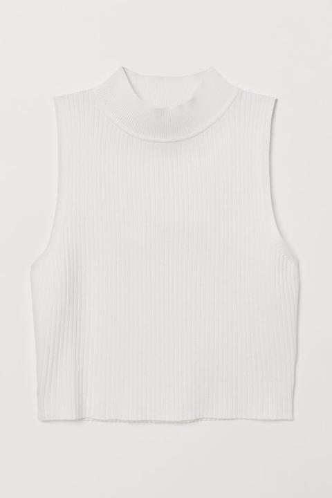 H & M - Top A Coste - Bianco
