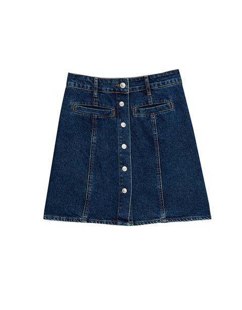 Falda Denim Botones