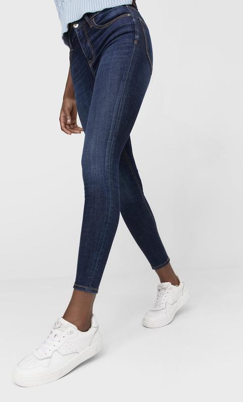 jean skinny noir taille haute femme