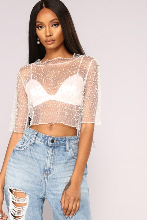 Carolina Crop Top - White