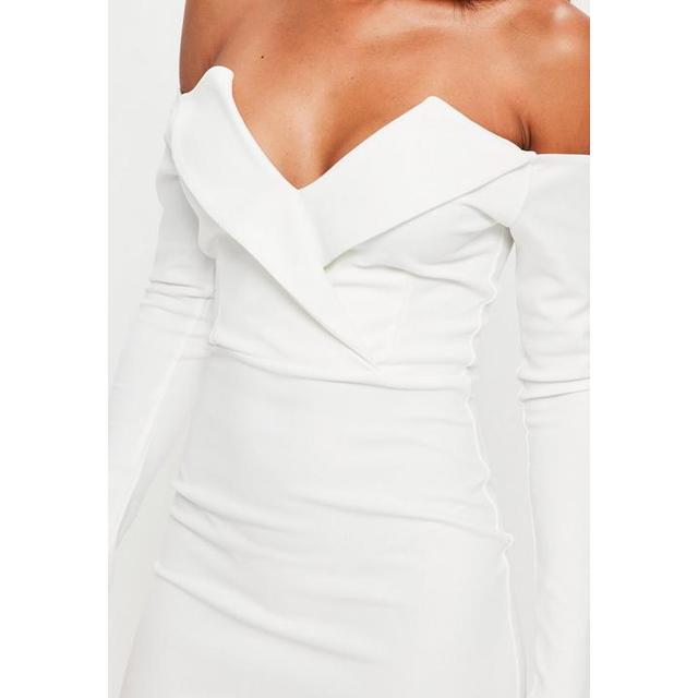 bardot foldover wrap dress