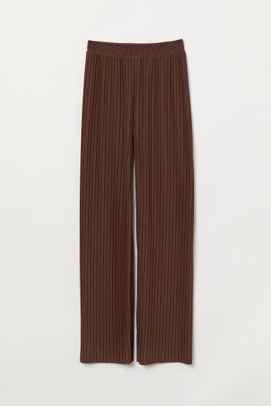 H & M - Pantaloni Plissettati - Marrone