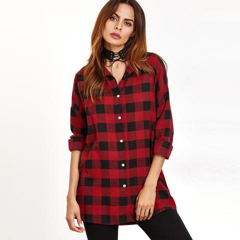 Camicetta A Plaid Scacchiere Spalle Cascanti