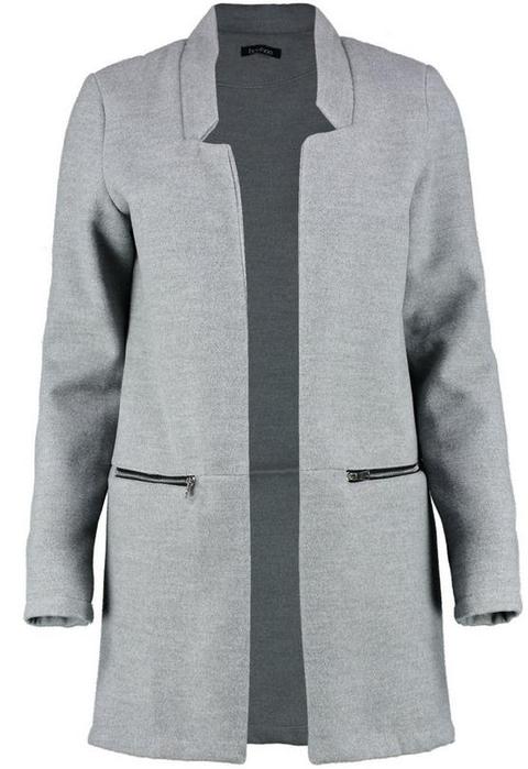 Grey Wool Look Coat