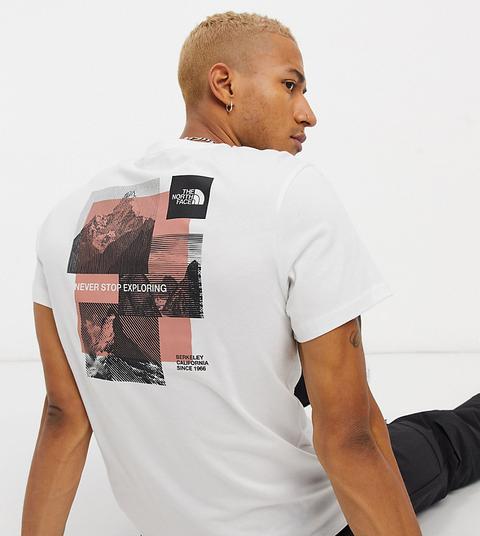 Camiseta Blanca De Mezcla De Rayas Exclusiva En Asos De The North Face-blanco