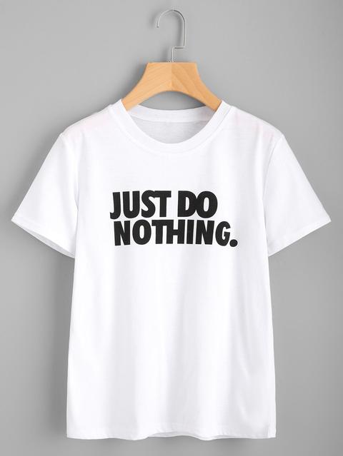 Slogan Print Tee