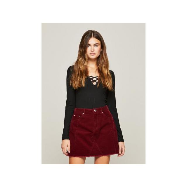 burgundy leather skirt miss selfridge
