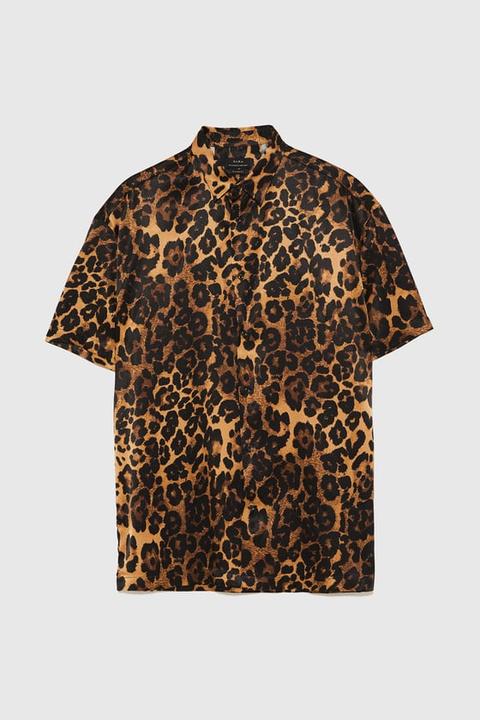 Camisa Satén Leopardo