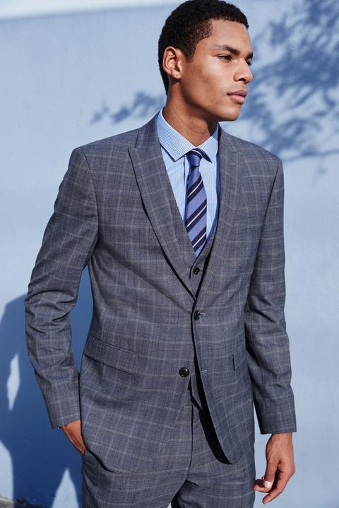 Skinny fit check on sale suit