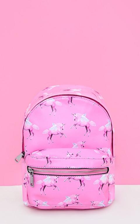 Prettylittlething Unicorn Pink Pu Backpack