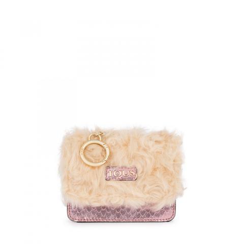 Llavero Obraian Fur En Color Beige
