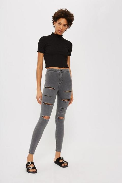 grey ripped topshop jeans