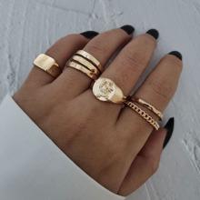 7 Piezas Anillo Con Diseño De Dragón Chino