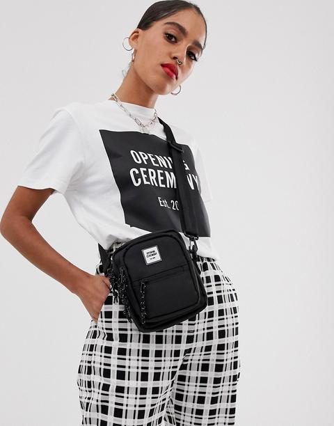 Opening Ceremony Nylon Logo Mini Crossbody Bag-black