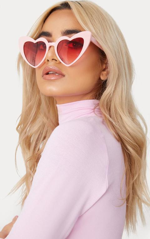 Pink Heart Shape Sunglasses