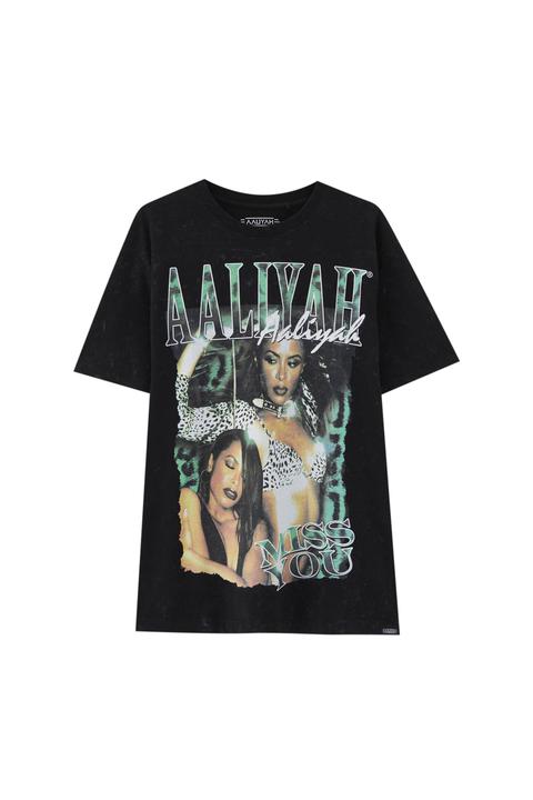 Camiseta Negra Aaliyah