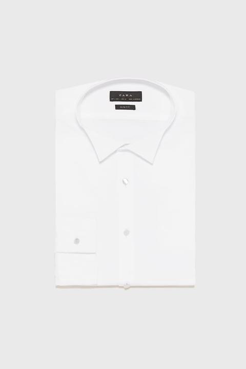 Textured Tuxedo Collar Shirt