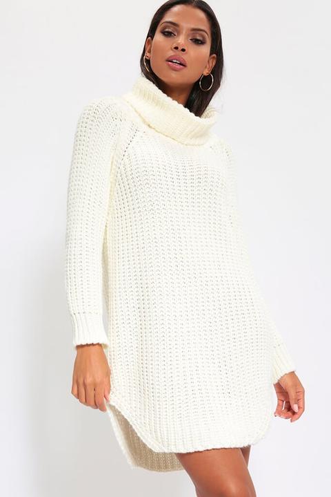 cream oversized roll neck jumper