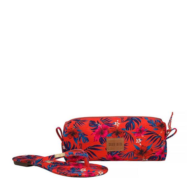 rasteira santa lolla com necessaire