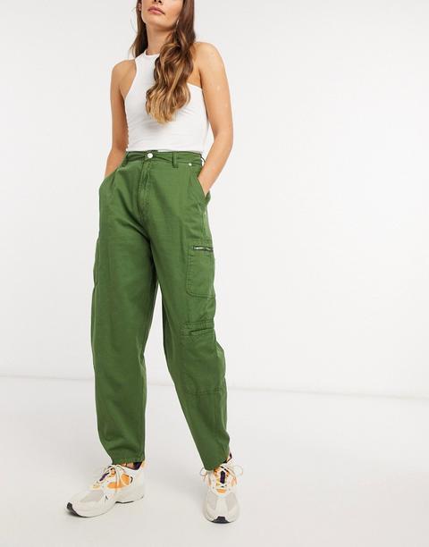 Pantalones Verdes Avryl De Pepe Jeans