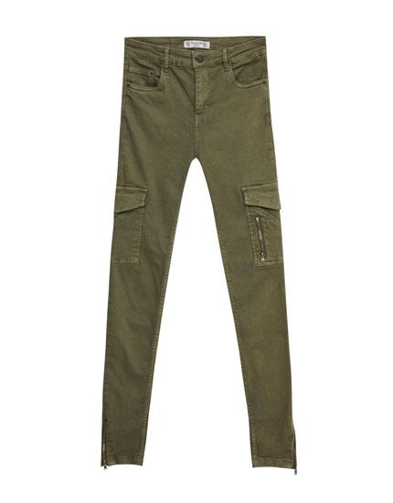 Pantalon Skinny Cargo