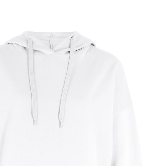 White Pocket Front Hoodie New Look