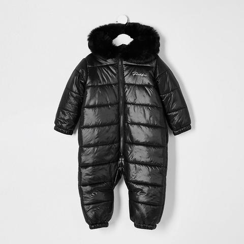 Mini Boys Black Prolific Padded Snowsuit