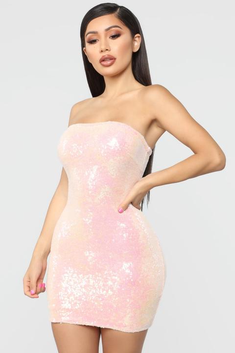 Fashion nova clearance pink sequin dress