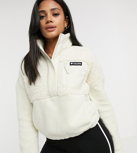 Columbia Lodge Sherpa Pullover Fleece In Cream-white from ASOS on 21 Buttons
