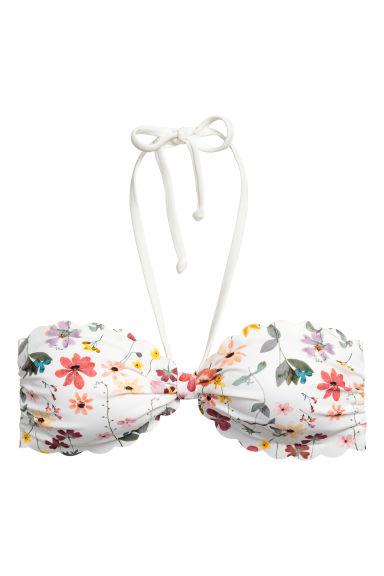 Top De Bikini Bandeau - Blanco