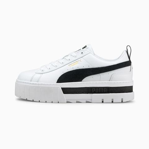 Zapatillas Mayze Lth Para Mujer, Blanco/negro, Talla 35.5 | Puma Mujeres