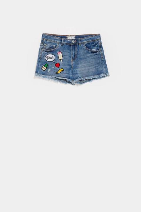 Shorts Denim Con Patch