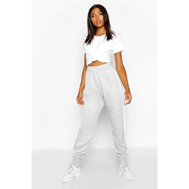 Womens Tall Side Stripe Joggers - Grey 