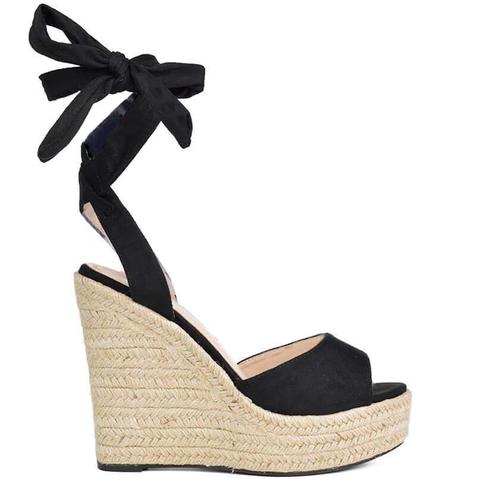 Lara - Espadrille Wedges In Black