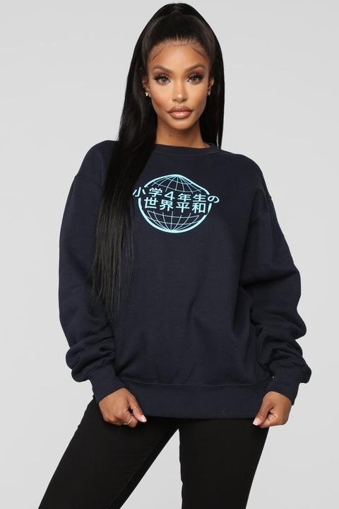 World Peace Sweatshirt - Navy