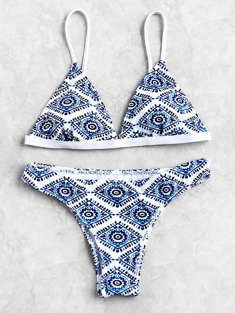 Sets De Bikini Triángulo Con Estampado