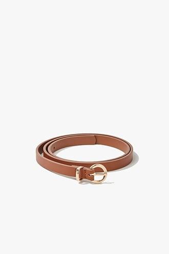 Forever 21 Faux Leather Hip Belt , Brown