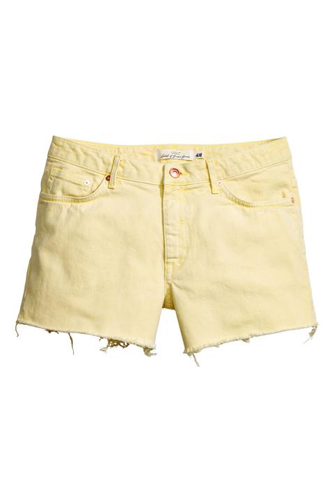 H & M - Shorts Di Jeans - Giallo