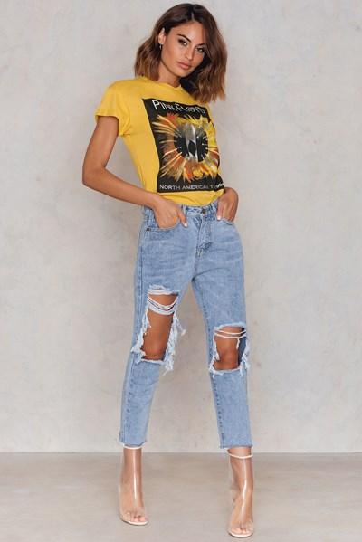 Passion Fusion Distressed Jeans - Blue