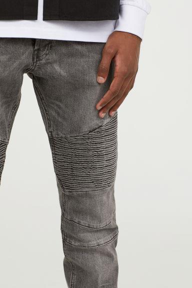 grey biker jeans h&m