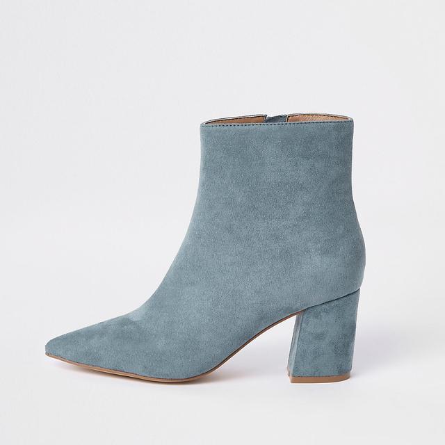 light blue boots heels